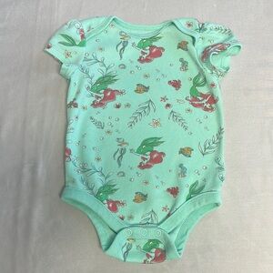 Disney Green Bodysuit with little mermaid Theme